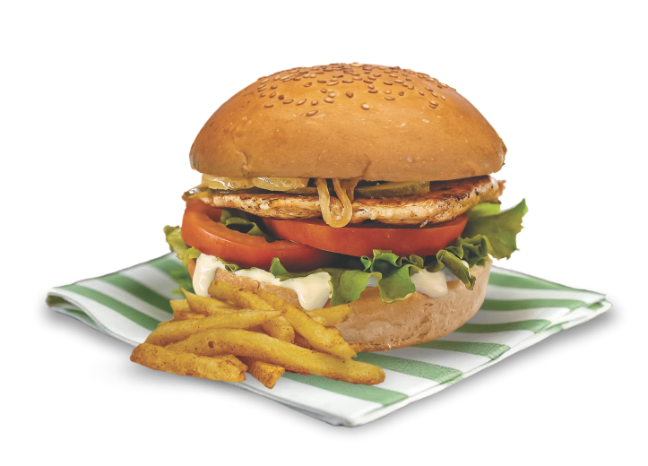 Chicken Burger & Small Chips